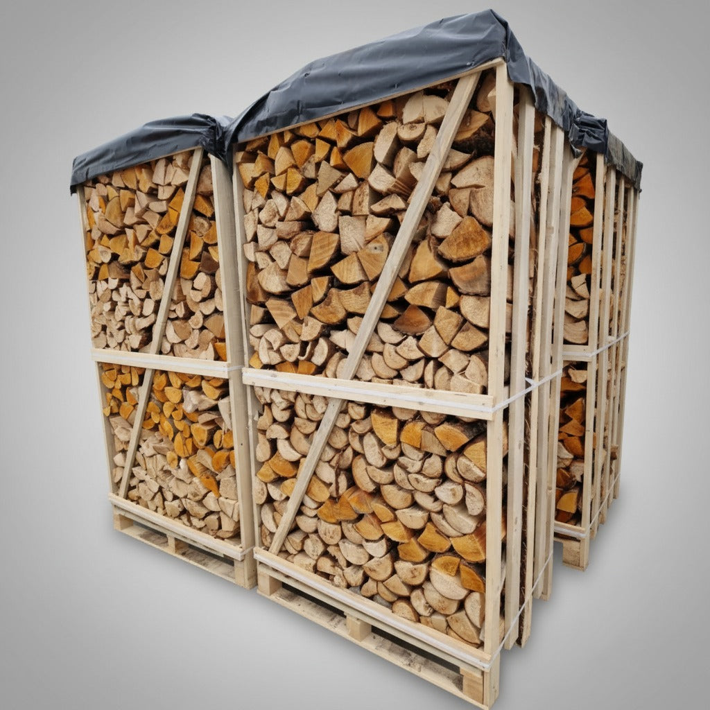 Blandet løv - Lufttørret brændetårn 1.8m3 (Forudbestilling)