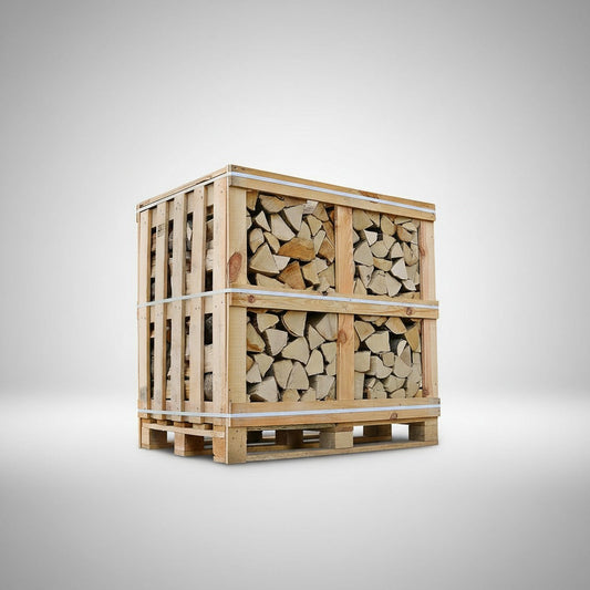 Ovntørret Bøgebrænde 1m3 - Halvt brændetårn