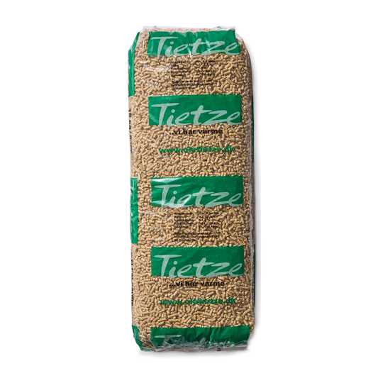 Tietze træpiller 6 mm · 15 kg pr. pose · 900 kg pr. palle